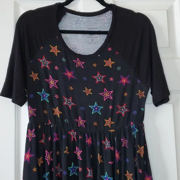 SKATER DRESS - SUPER SOFT STARS BLACK SIZE 00 - Picture 6 of 11